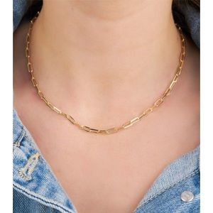 Gold-Plated Large Links Chain Necklace